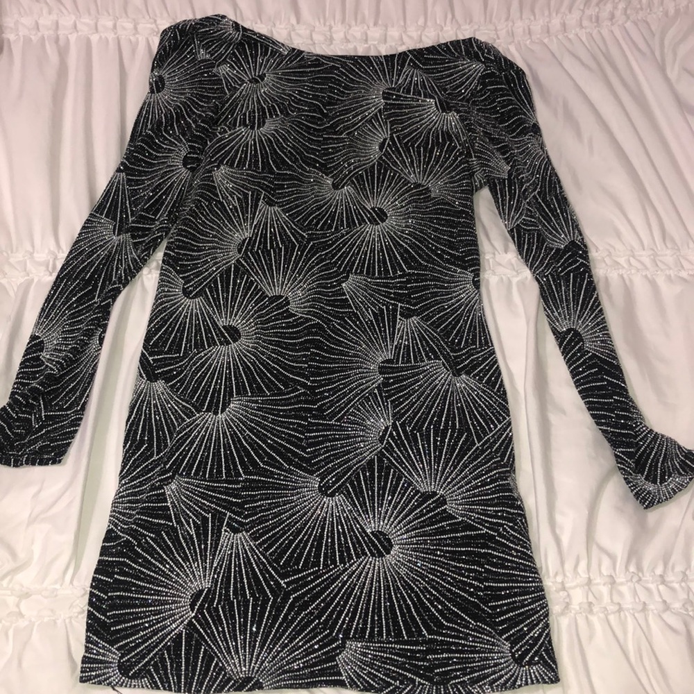 Black and silver shimmery dress